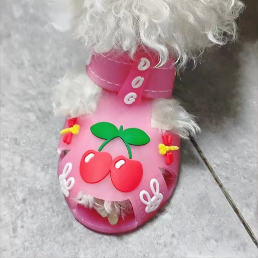 Shoe Polish Cream - 4Pcs/Set Cartoon Dog Summer Jelly Sandals