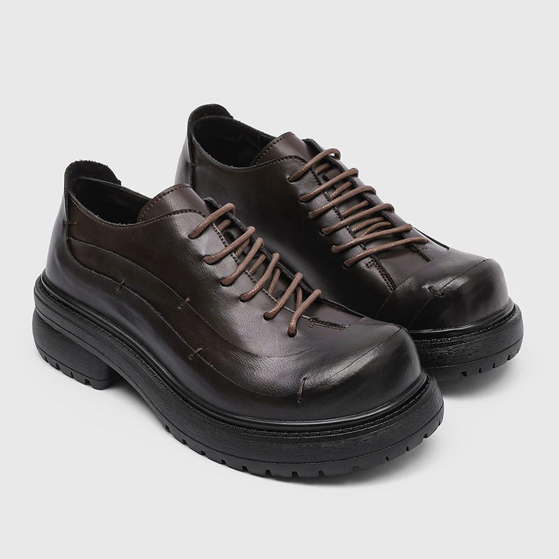 Men's Brown Leather Shoes Men' - Sneaker Career บทวิจารณ์และราคา