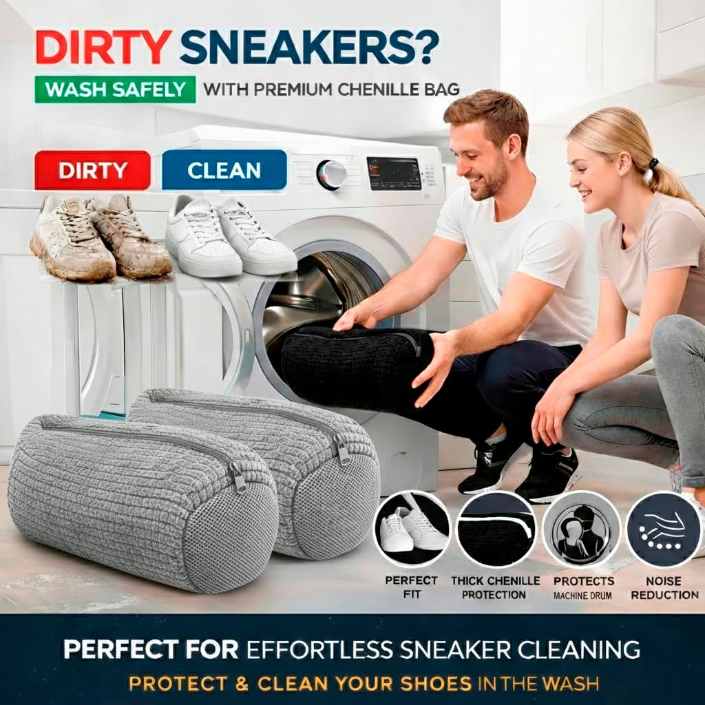 2PCS Shoe Washing Machine Bag  - Sneaker Cleaner บทวิจารณ์และราคา