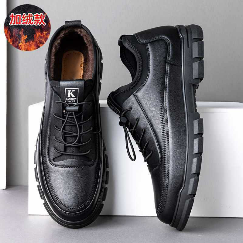 Men's Black Faux Leather Warm  - Sneaker Career บทวิจารณ์และราคา