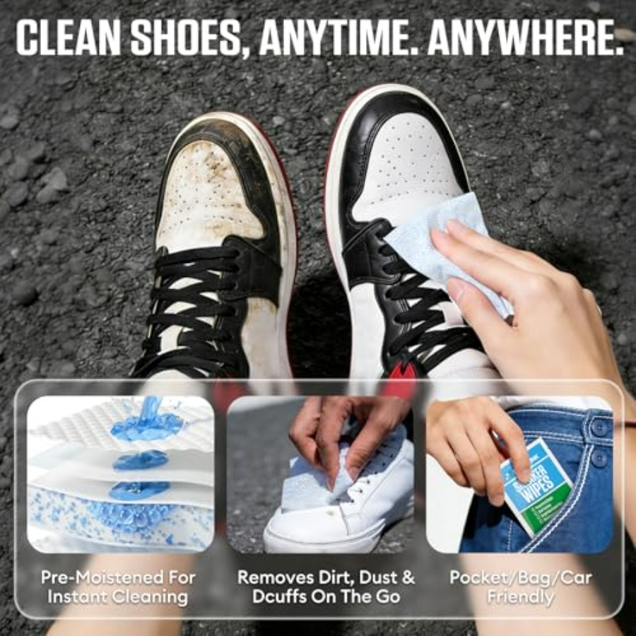 Sneaker Cleaning Wipes, Dual-S - Sneaker Cleaner บทวิจารณ์และราคา